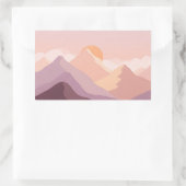 Sunset Mountains Rechthoekige Sticker (Tas)