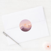 Sunset Mountains Ronde Sticker (Envelop)