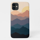 Sunset Mountains Skyline Cell Phone Case (Achterkant)