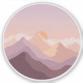 Sunset Mountains Sticker (Voorkant)