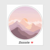 Sunset Mountains Sticker (Vel)