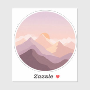 Sunset Mountains Sticker