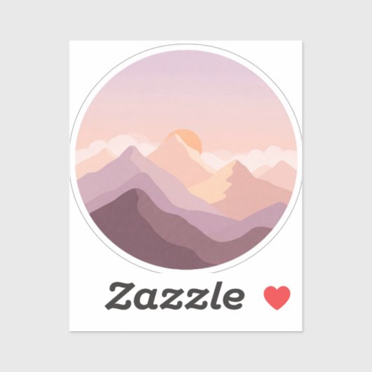 Sunset Mountains Sticker (Vel)