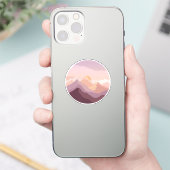 Sunset Mountains Sticker (Telefoon)