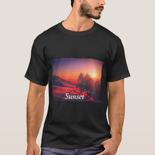 Sunset Mountains T-shirt (Voorkant)