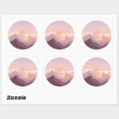 Sunset Mountains Vierkante Sticker (Vel)