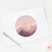 Sunset Mountains Vierkante Sticker (Envelop)