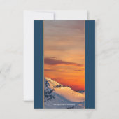 Sunset Mountains Winter Wedding Menu RSVP-kaart Kaart (Achterkant)