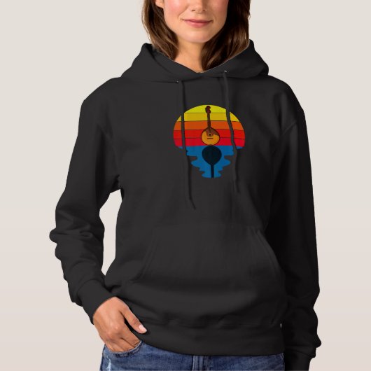 Sunset Music String Instrument Mandolin   Hoodie (Voorkant)