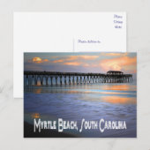 Sunset Myrtle Beach, South Carolina Briefkaart, VS Briefkaart (Voorkant / Achterkant)