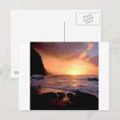 Sunset Na Pali Coast Hawaii Briefkaart (Voorkant / Achterkant)