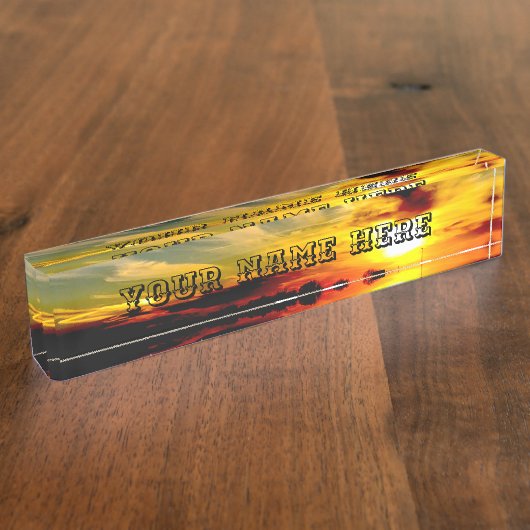 Sunset Naambordje (Zijkant)