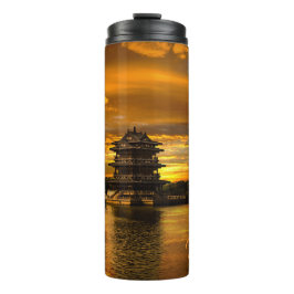 Sunset nabij Yixing, aangepaste tumbler Thermosbeker