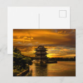 Sunset nabij Yixing briefkaart (Voorkant / Achterkant)