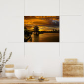 Sunset nabij Yixing poster (Keuken)