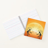 Sunset Native American Kokopelli Notebook Notitieboek (Binnen)