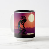 Sunset Native Amerikaanse Kokopelli Koffie Mok (Voorkant links)