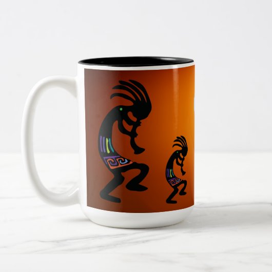 Sunset Native Amerikaanse Kokopelli Koffie Mok (Links)