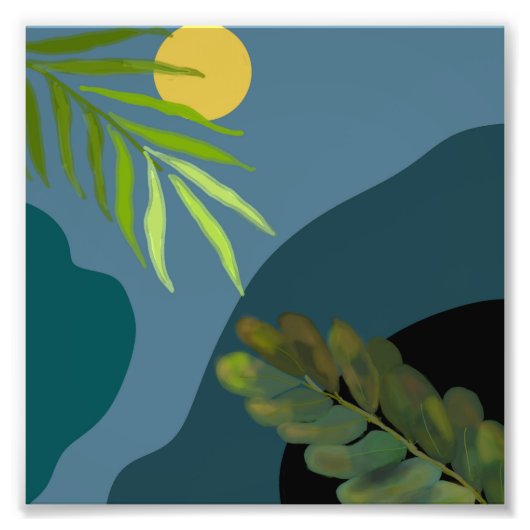 SUNSET NATUUR LANDSCAPE FOTO AFDRUK (Voorkant)