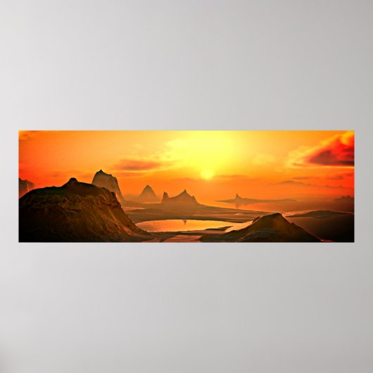 Sunset Natuur Landschap-25686 Poster (Voorkant)