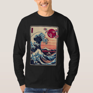  Sunset Natuur Lover Japanese Wave Art Surf T-shirt