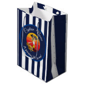 Sunset Nautical Blue Boy Party Pirate Medium Cadeauzakje (Voorkant Gekanteld)