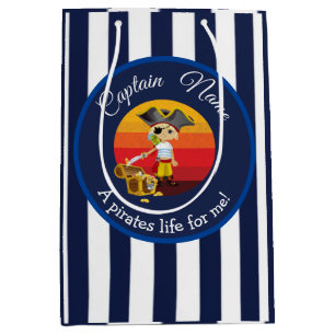 Sunset Nautical Blue Boy Party Pirate Medium Cadeauzakje