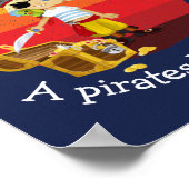 Sunset Nautical Blue Boy Party Pirate Poster (Hoek)