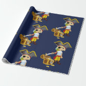 Sunset Nautical Blue Boy Pirate Cadeaupapier (Uitgerold)