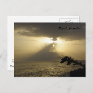 Sunset:Negril, Jamaica-Briefkaart Briefkaart