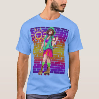Sunset Neon Skater T-shirt