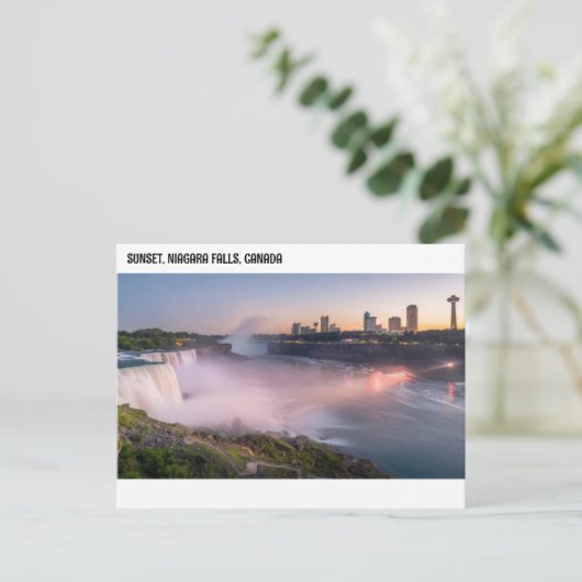 SUNSET, NIAGARA HERFSTEN, CANADA BRIEFKAART (Staand voorkant)