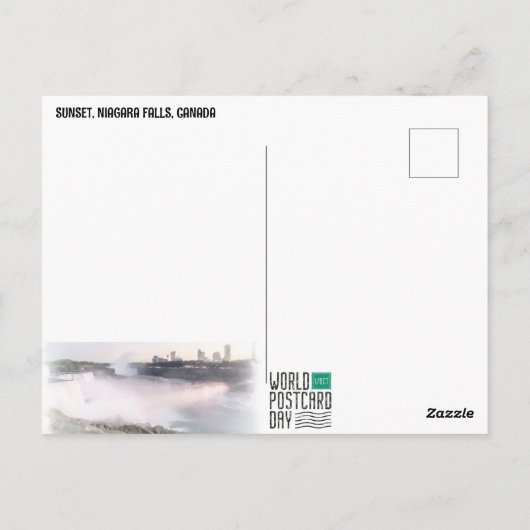 SUNSET, NIAGARA HERFSTEN, CANADA BRIEFKAART (Achterkant)