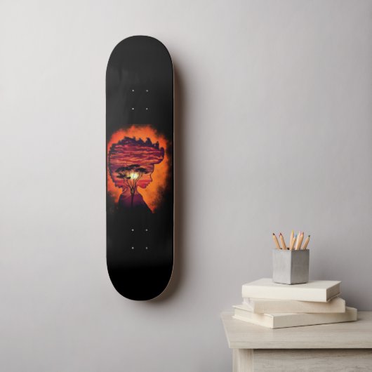 Sunset Night Desire Skateboard Gift (Muurkunst)