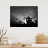 Sunset / Noir Poster (Keuken)