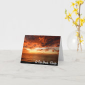 Sunset Notecard - Gepersonaliseerd Kaart (Gele Bloem)