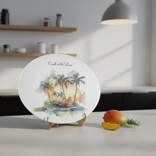 Sunset Oasis, op maat Snijplank