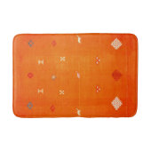 Sunset Oasis: Oranje erfgoed Boho Marokkaans Badmat (Voorkant)