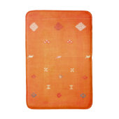 Sunset Oasis: Oranje erfgoed Boho Marokkaans Badmat (Voorkant Verticaal)