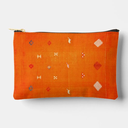 Sunset Oasis: Oranje erfgoed Boho Marokkaans Etui (Voorkant)