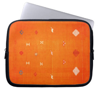 Sunset Oasis: Oranje erfgoed Boho Marokkaans Laptop Sleeve