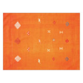 Sunset Oasis: Oranje erfgoed Boho Marokkaans Tafelkleed (Voorkant (Horizontaal))