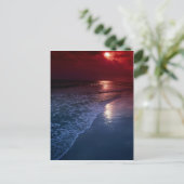 Sunset, oceaanzand, zand, zeeoor, Florida, VS Briefkaart (Staand voorkant)