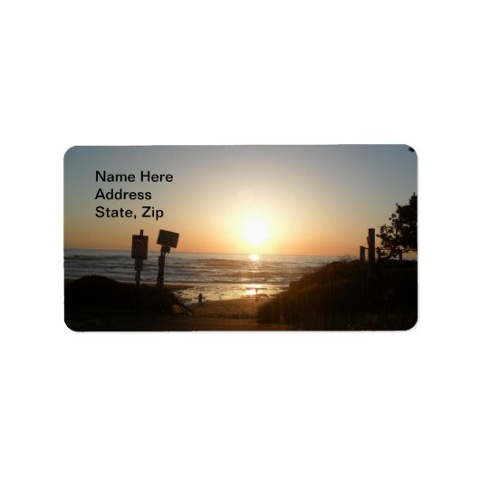 Sunset Ocean Address Label (Voorkant)