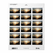 Sunset Ocean Address Label (Full Sheet)
