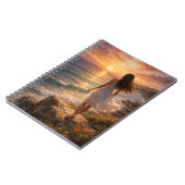Sunset Ocean Aesthetic Spiral Photo Notebook Notitieboek (Linkerzijde)