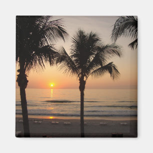 Sunset Ocean Beach Florida Fotografie Kunstmagneet Magneet