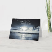 Sunset Ocean Beach Sympathie DANK U Memorial Bedankkaart (Voorkant)