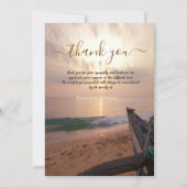 Sunset Ocean Boat Fotoviering van het Leven Bedankkaart (Voorkant)