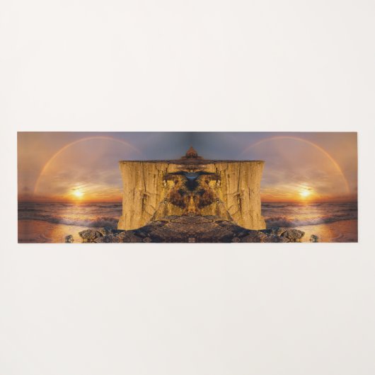 Sunset Ocean Cliff Yogamat (Achterkant (horizontaal))
